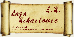 Laza Mihailović vizit kartica